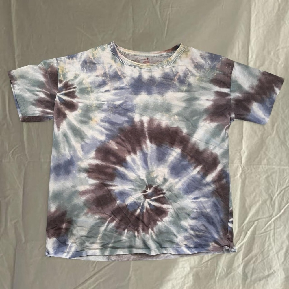 Secret Treasures Tie-Dye Tee - Blue and Gray and Purple Tshirt / Top / blouse